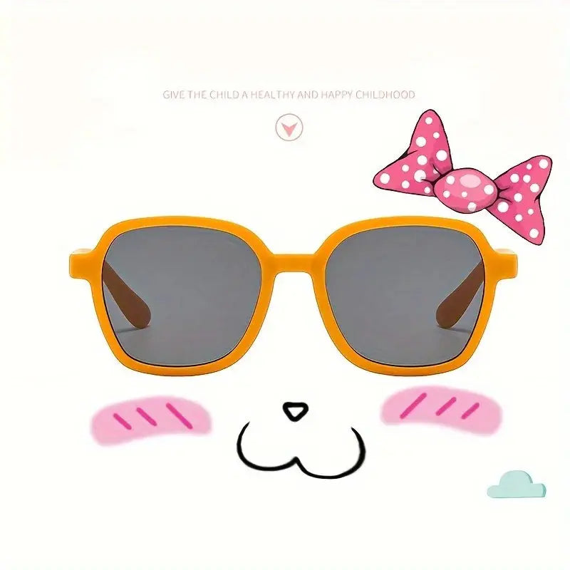 Versatile Cute Sweet Oversize Square Frame Sunglasses for Boys Girls Outdoor Sun Glasses Party Vacation Travel Supply Photo Prop - Suncollections