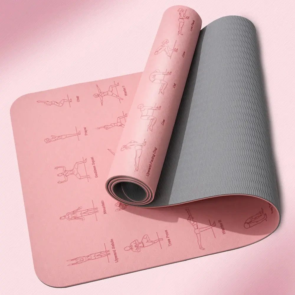 TPE Yoga Mat 183cm*57cm Eco-friendly Non-Slip Sports Fitness Mat For Exercise Yoga And Pilates Gymnastics Mat Fitness Equipment - Suncollections