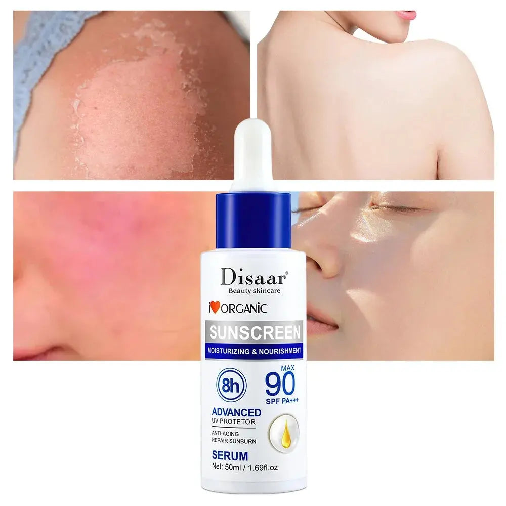 Disaar SPF 90 Sunscreen Serum Long Lasting UV Protector Sunblock Moisturizing Anti-aging Repair Skin Protective Essence 50ml - Suncollections