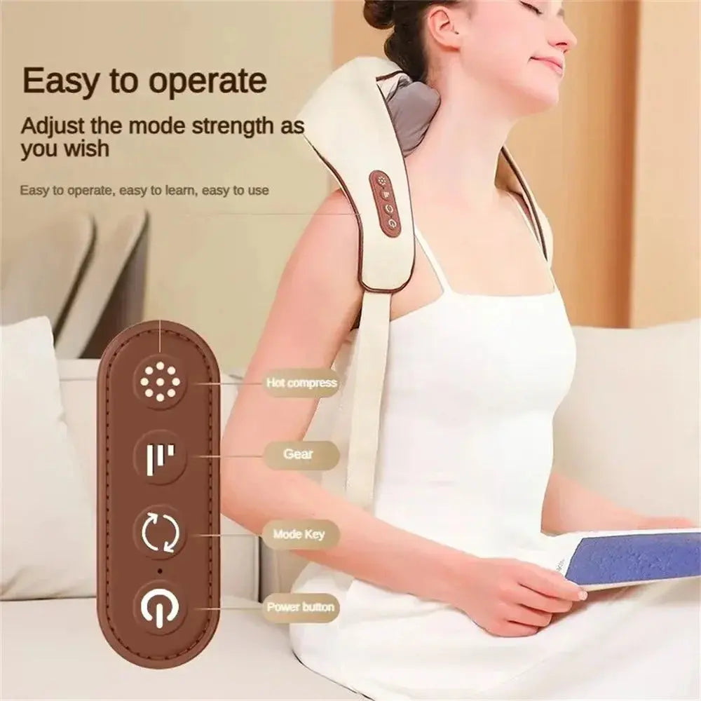 Wireless Electric Shiatsu Neck and Back Massager - Suncollections