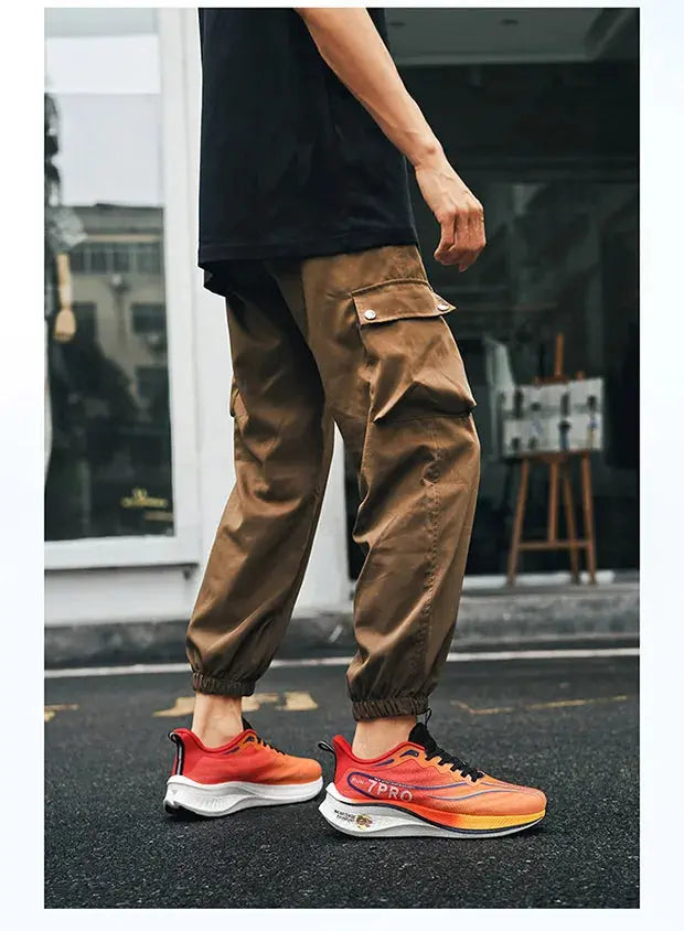 Summer Men's Running Shoes New Professional Carbon Plate Sports Training Shoes Outdoor Non-slip Shock-absorbing Tennis Shoes Suncollections