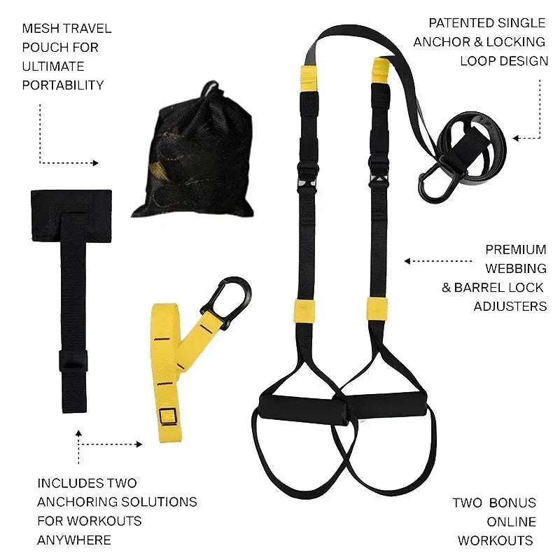 Suspension Training Strap Fitness Strength Power Suspension Trainer - Suncollections