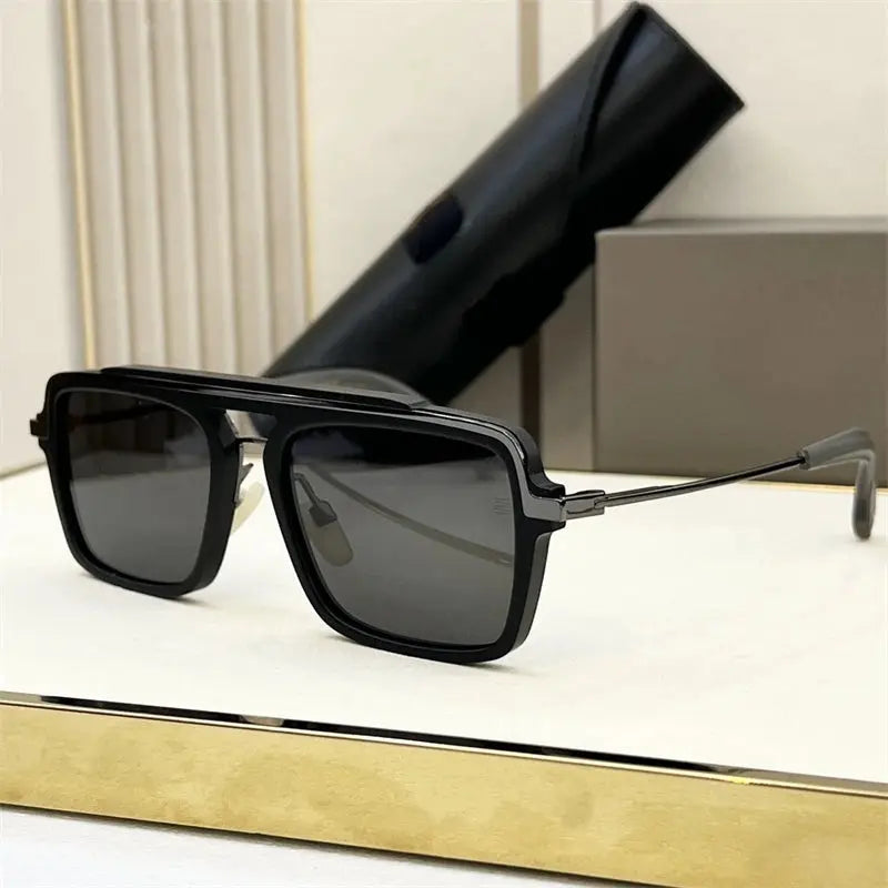 DILTA LANCIER DLS400 Rectangle Trendy Sunglasses Shades for Women&men Fashion UV Protected Titanium Sun Glasses for man - Suncollections