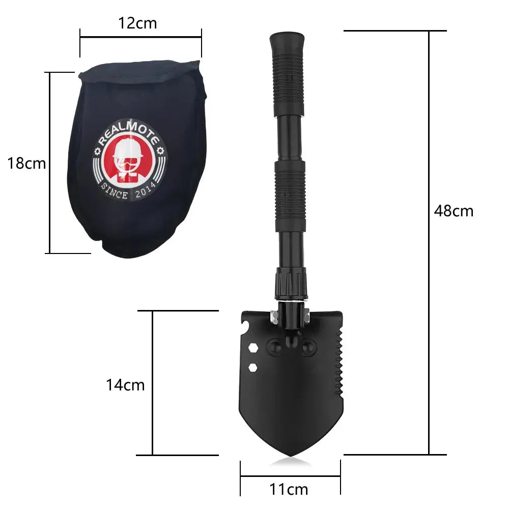 Multifunctional Garden Shovel Hoe Outdoor Folding Camping Spade Portable Weeding Pick Emergency Tool Kit - Suncollections