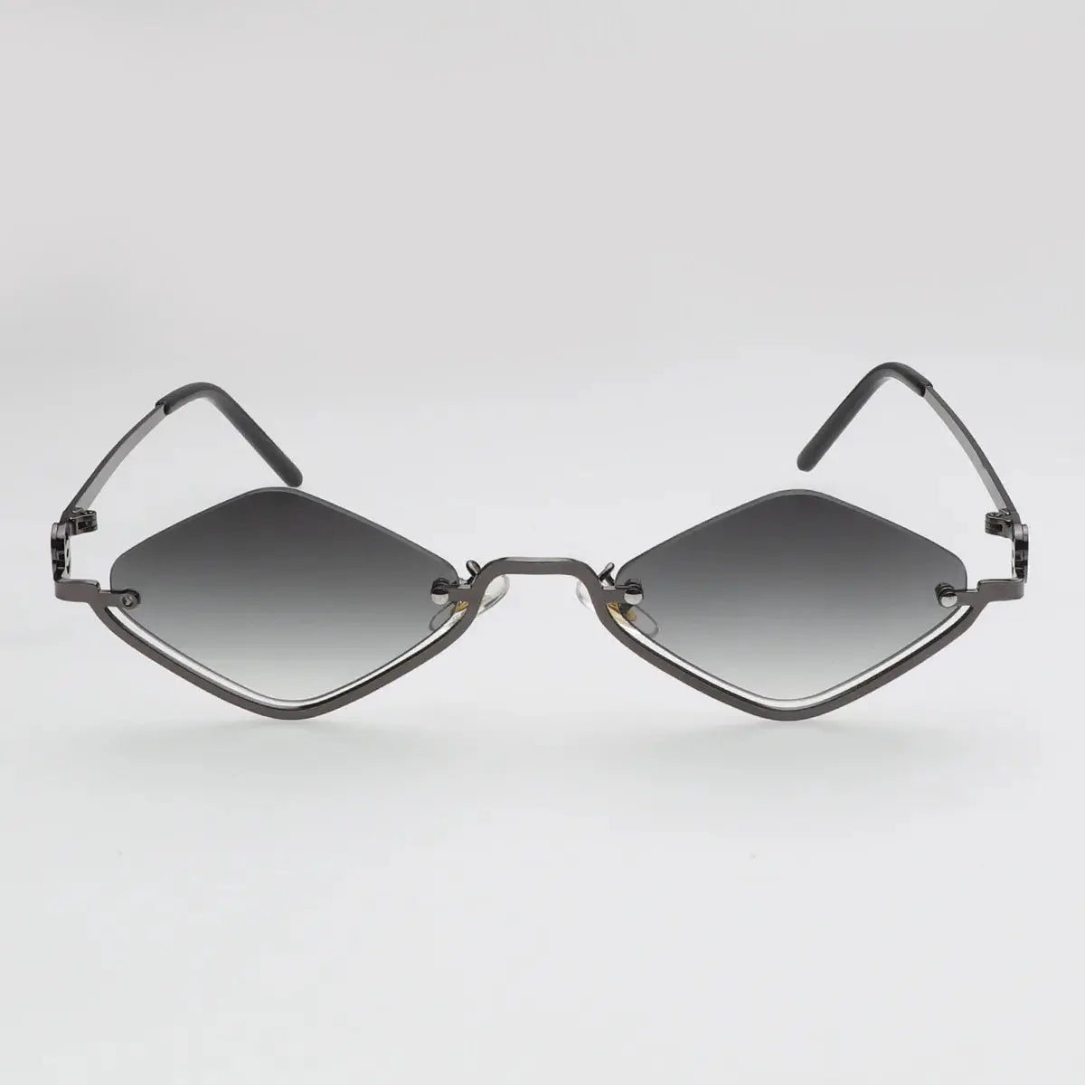 Fashion Small Polygonal Sunglasses Women Luxury Brand Metal Half Frame Sun Glasses Ladies Hipster sexy Cat Eye Shades Vintage - Suncollections