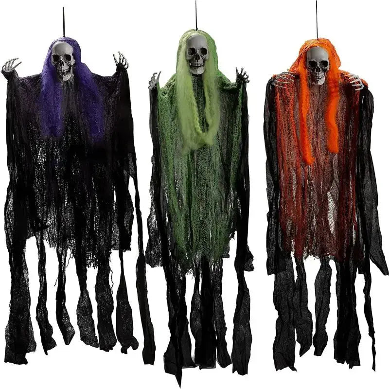 Hanging Halloween SkeletonGhosts Decorations Grim Reapers for Halloween Outdoor  Halloween Sound Control Light Up Ghost Suncollections