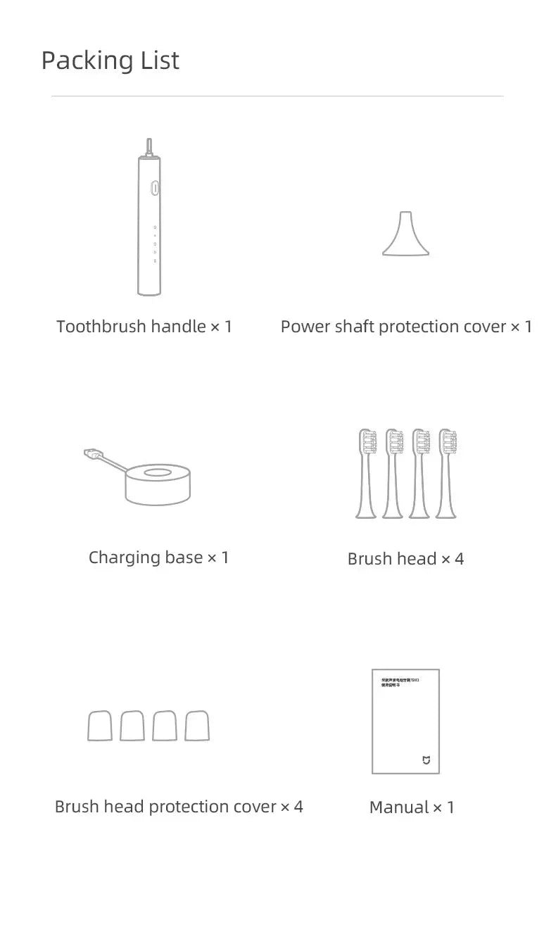 Original XIAOMI MIJIA Sonic Electric Toothbrush Set T302 - Suncollections