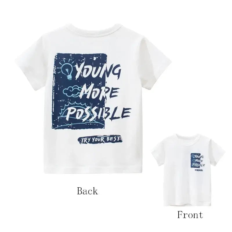 2-8T Toddler Kid Baby Boys Girls Clothes Summer Cotton T Shirt Short Sleeve Graffiti Print tshirt Children Top Infant Outfit - Suncollections