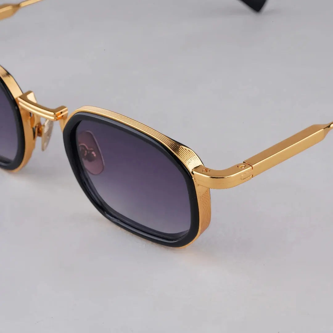 Heavy Metal Fashion Trend Luxury Vintage Sunglasses JEAN Alloy+Acetate UV400 HD CR39 Lens Retro Square Design Unisex Top Quality - Suncollections