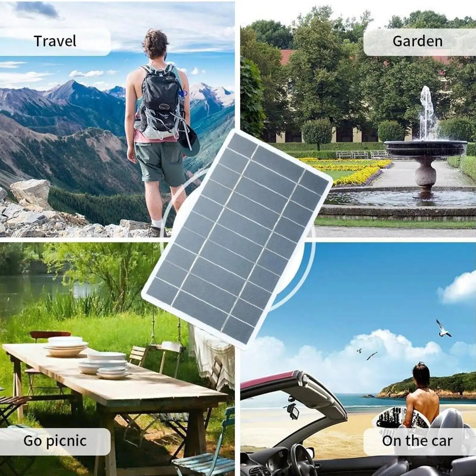 Portable Solar Panel 5V 2W Solar Plate With USB Safe Charge Stabilize Battery Charger For Power Bank Phone Outdoor Camping Home - Suncollections