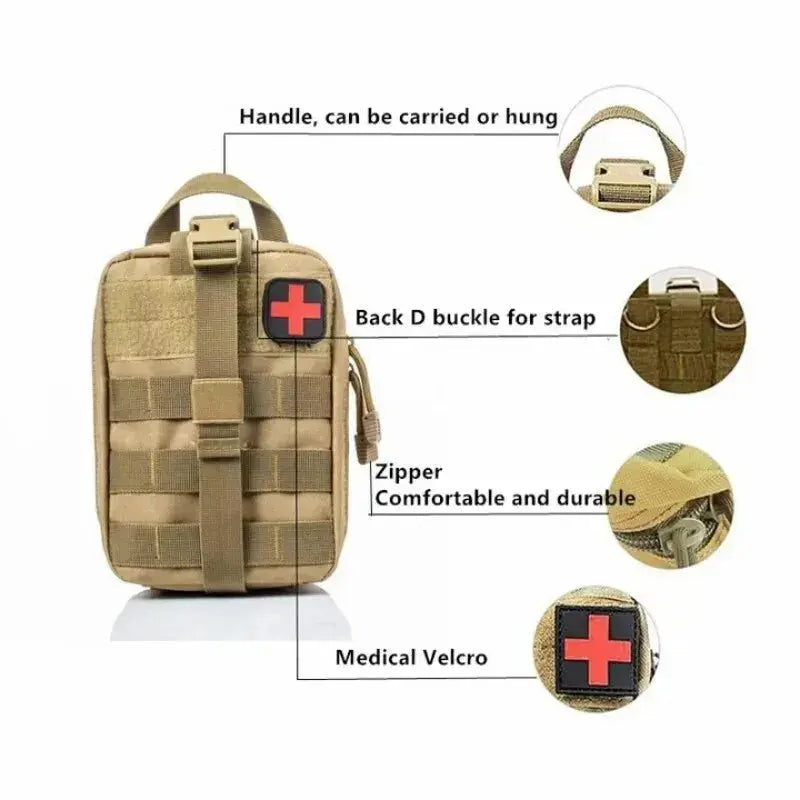 Tactical First Aid Kits Medical Bag Emergency Outdoor Hunting Car Camping Molle Survival Tool EDC Pouch Organizer - Suncollections