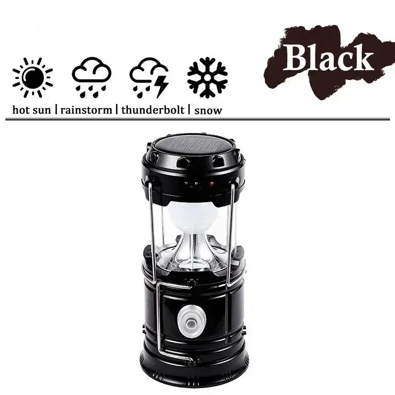 Solar LED Portable Lantern Torch Lamp Multi-function Outdoor Solar Waterproof Camping Emergency Tent Lamp for Outdoor Lighting - Suncollections