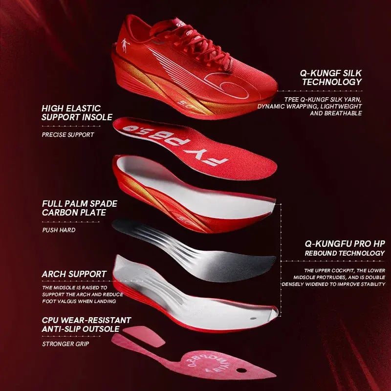 QIAODAN Feiying PB5.0 Professional Marathon Racing Running Shoes Men's 2025 Full-length Carbon Plate Sports Shoes QDB023252299 Suncollections