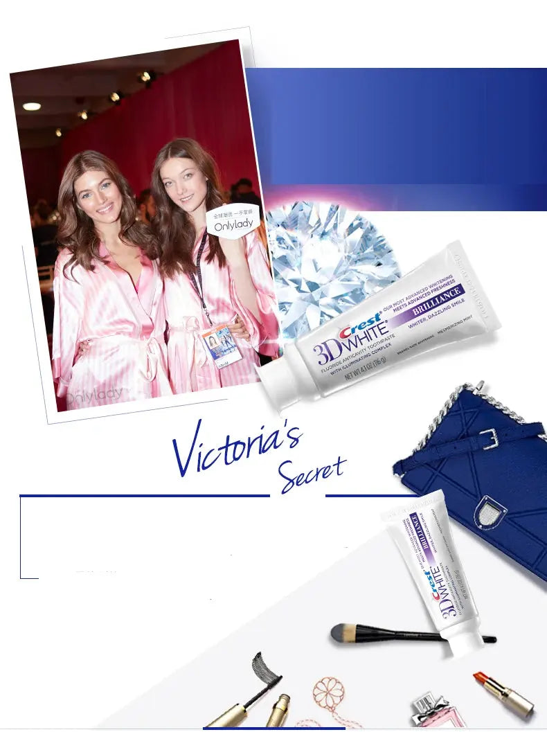 Crest 3D Toothpaste Mousse White Brilliance Advanced Bleaching Toothpaste Activated Charcoal - Suncollections