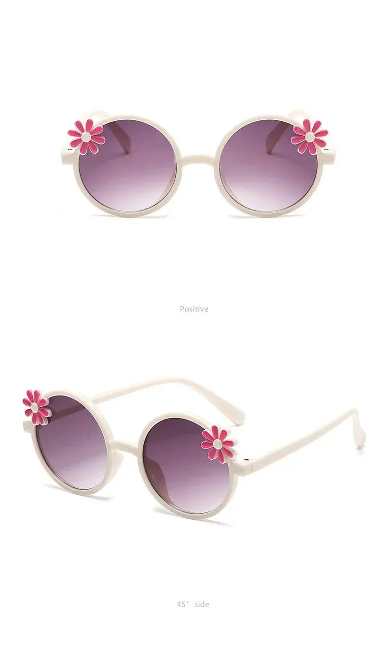 New Children's Glasses Floret Anti-ultraviolet Fashion Children's Sunglasses Outdoor Shading Travel Children's Mirror Eyewear - Suncollections