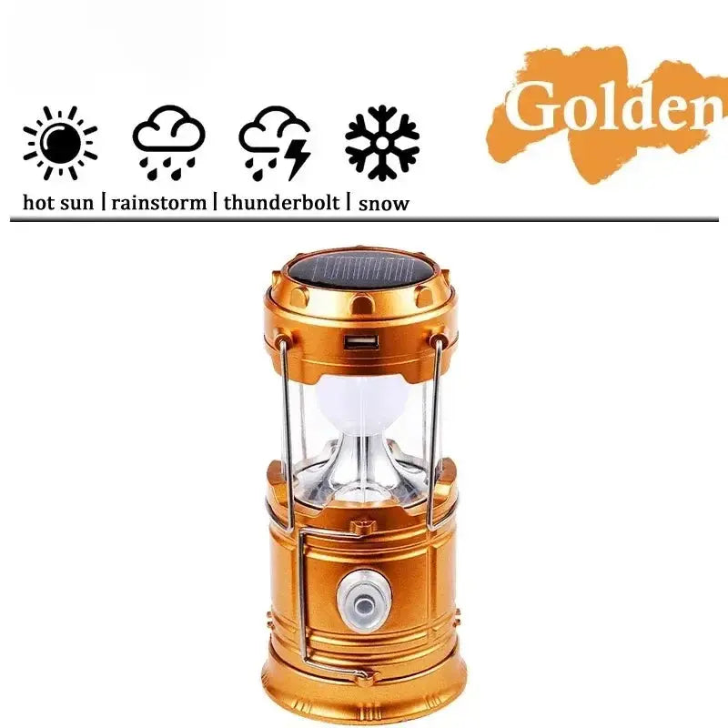 Solar LED Portable Lantern Torch Lamp Multi-function Outdoor Solar Waterproof Camping Emergency Tent Lamp for Outdoor Lighting - Suncollections