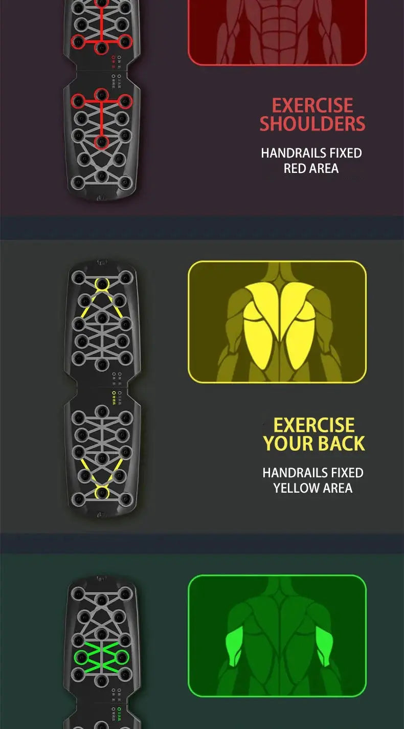 Portable Multifunctional Push-up Board Set With Handles - Suncollections