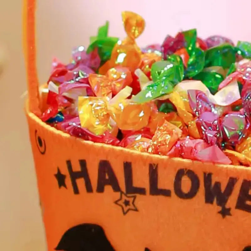 Halloween Theme Candy Bucket Bag Portable Candy Basket Kids Trick or Treat Bucket Halloween Party Decoration Supplies Suncollections