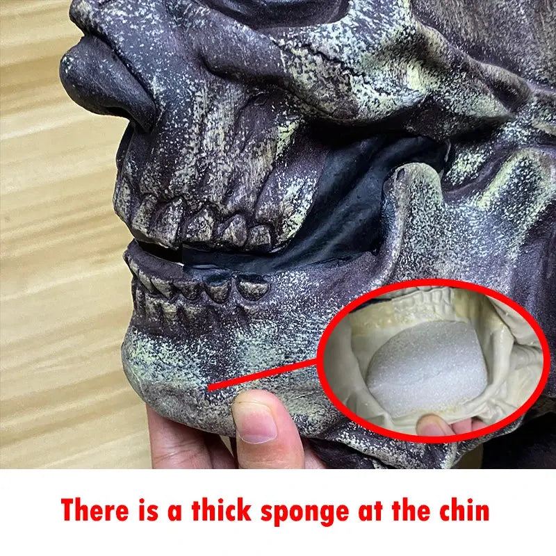 Full Head Skeleton Headgear Halloween Scary Mask Head Realistic Latex Mask for Cosplay horror Party Costume haunted house props Suncollections