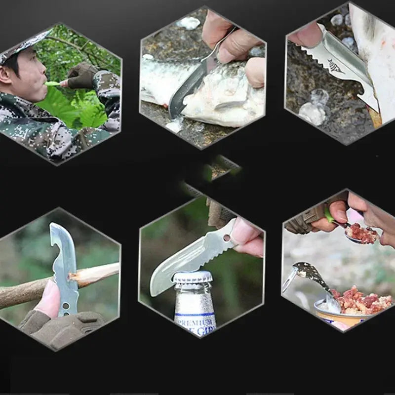 Stainless Steel Camping Tableware Knife Fork and Spoon - Suncollections