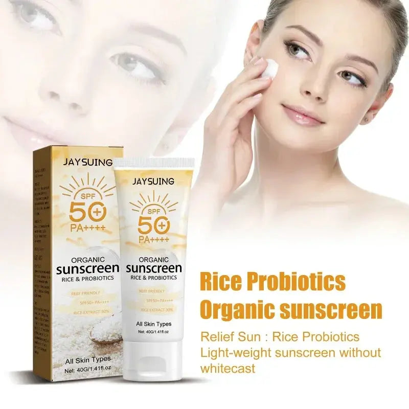 Summer organic sunscreen face body Sunblock outdoor isolation UV protection SPF 50 Moisturizing whiten not greasy sun cream - Suncollections