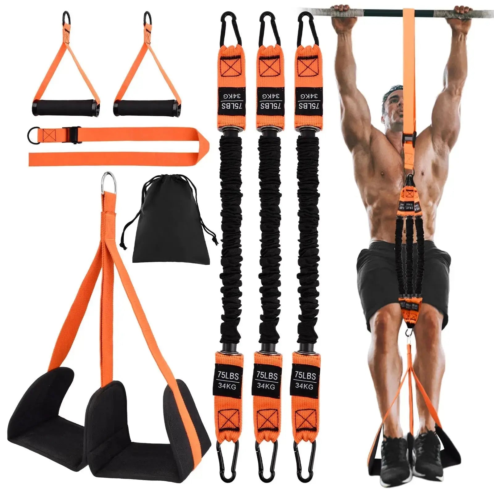 Pull Up Assistance Bands Set Resistance Strap for Pull-ups Assist - Suncollections