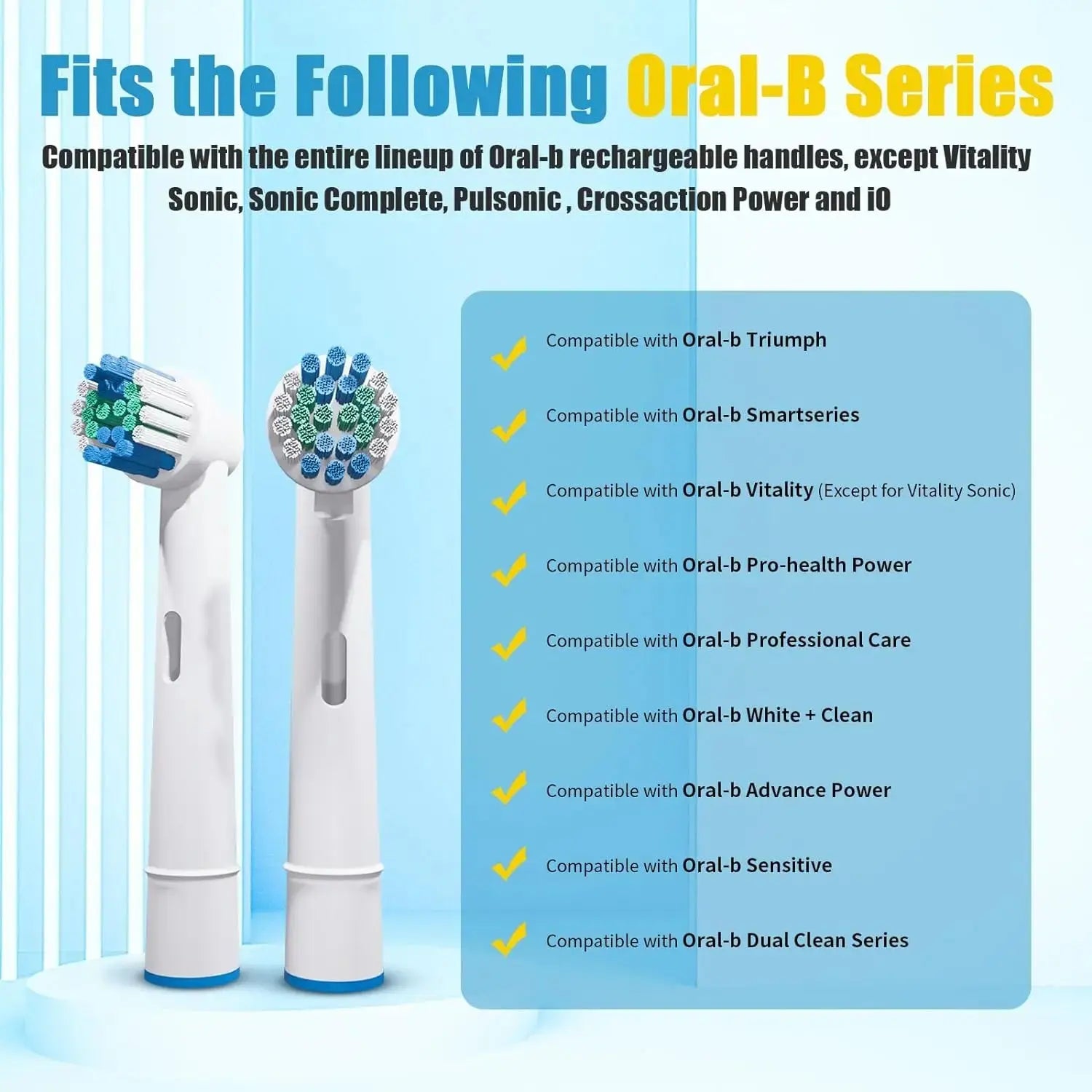 16/20PCS Brush Head nozzles for Oral B Electric Toothbrush Replacement Head Refill Sensitive Floss Cross Action for Oralb - Suncollections