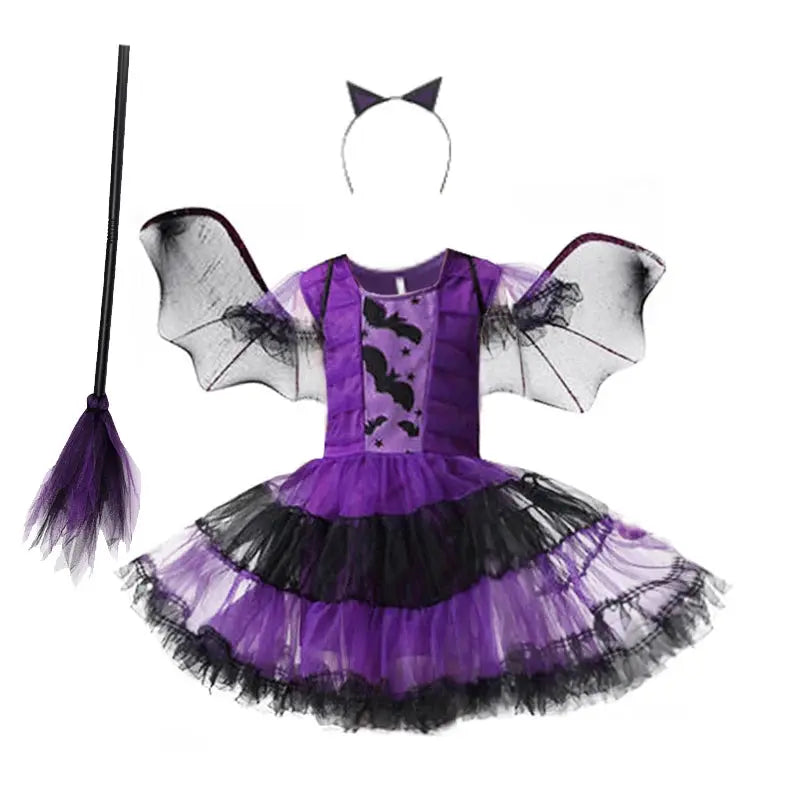 2025 Halloween Sally Cosplay Costume for Girl The Nightmare Before Xmas Role Play Dress Up Toddler Classic Sally&Jack Frocks Suncollections