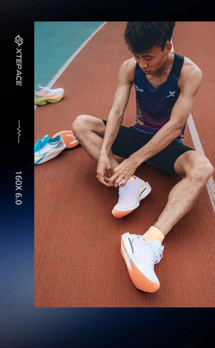 Xtep 160X 6.0 Running Shoes Professional Marathon PB Carbon Plate For Men 2024 Cushioning Shock Absorption Sneakers 976319110057 Suncollections