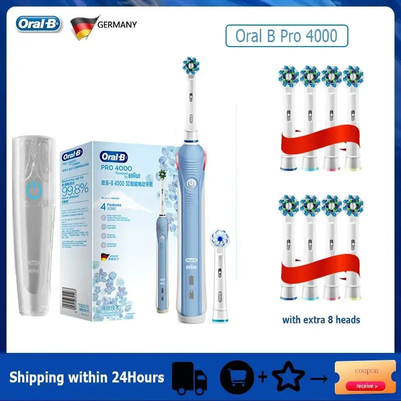 Oral B Electric Toothbrush Pro 4000 3D - Suncollections