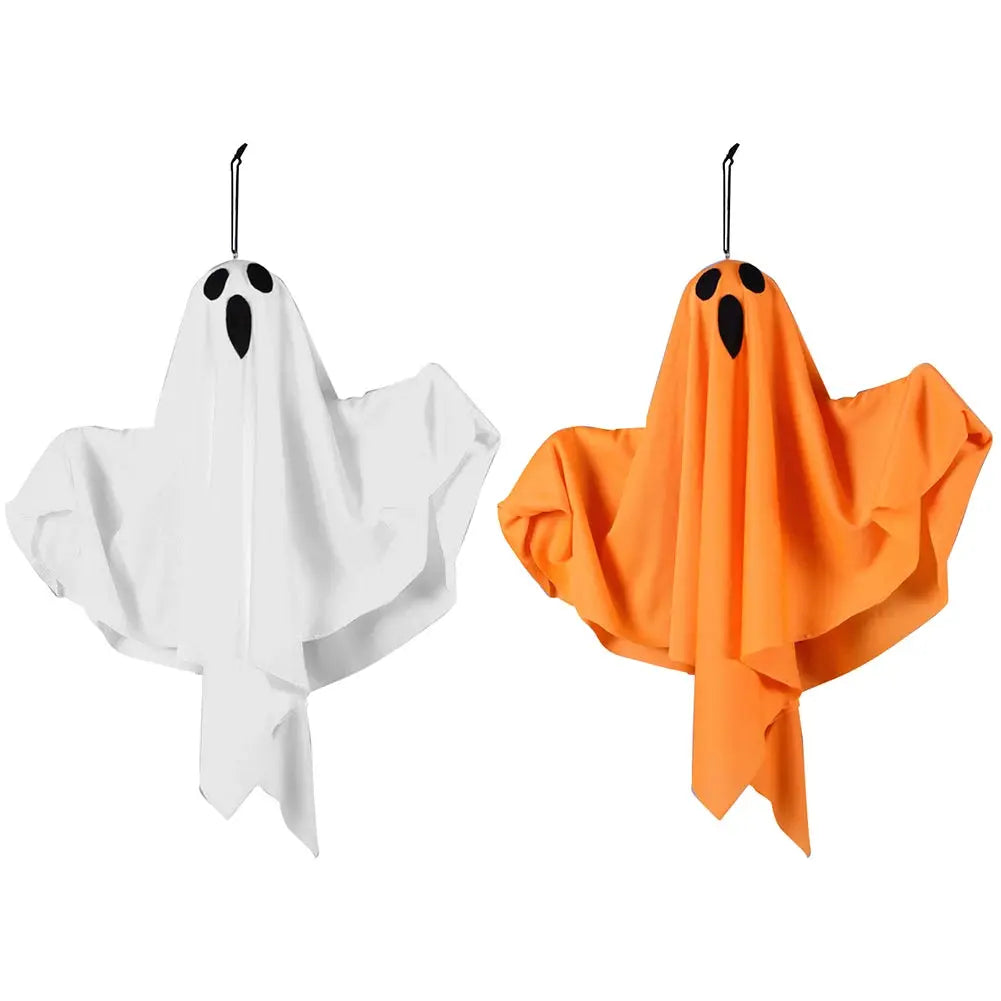 Halloween Glowing White Ghost LED Hanging Ghosts Horror Props with Fairy Light Indoor Outdoor Haunted House Halloween Decoration Suncollections