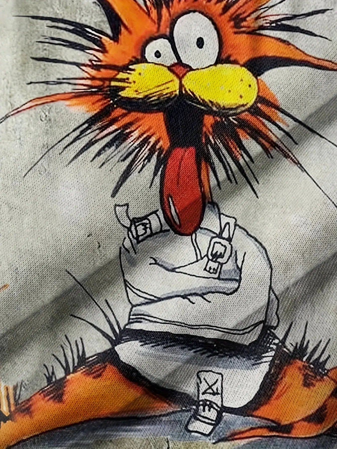 Cat Pattern Printed Round Neck T-Shirt Summer Casual Short Sleeve Top Women's Clothing Plus Size Street Hip Hop Sport T-Shirt - Suncollections