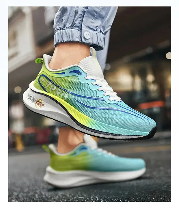 Summer Men's Running Shoes New Professional Carbon Plate Sports Training Shoes Outdoor Non-slip Shock-absorbing Tennis Shoes Suncollections