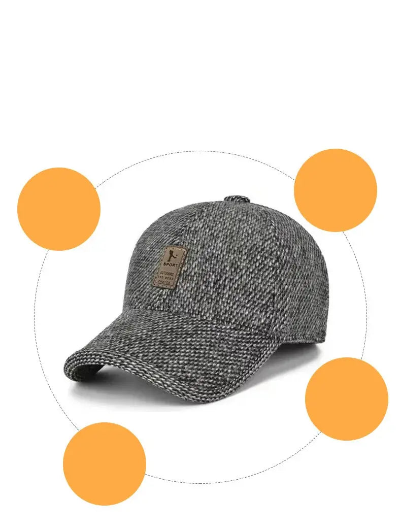 Cotton Hat Men's Hat Autumn And Winter Middle-Aged Dad Cloth Hat Single Old Man Windshield Baseball Hat Sun Hat - Suncollections