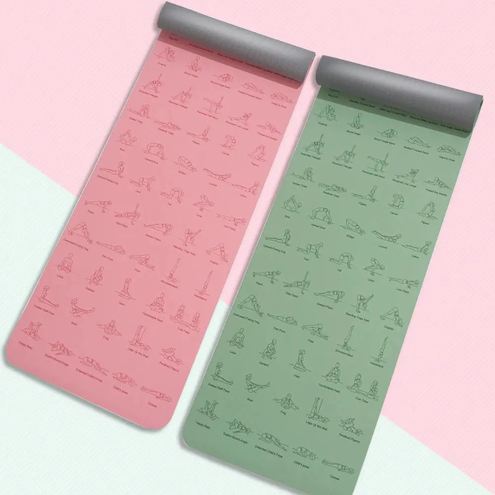 TPE Yoga Mat 183cm*57cm Eco-friendly Non-Slip Sports Fitness Mat For Exercise Yoga And Pilates Gymnastics Mat Fitness Equipment - Suncollections