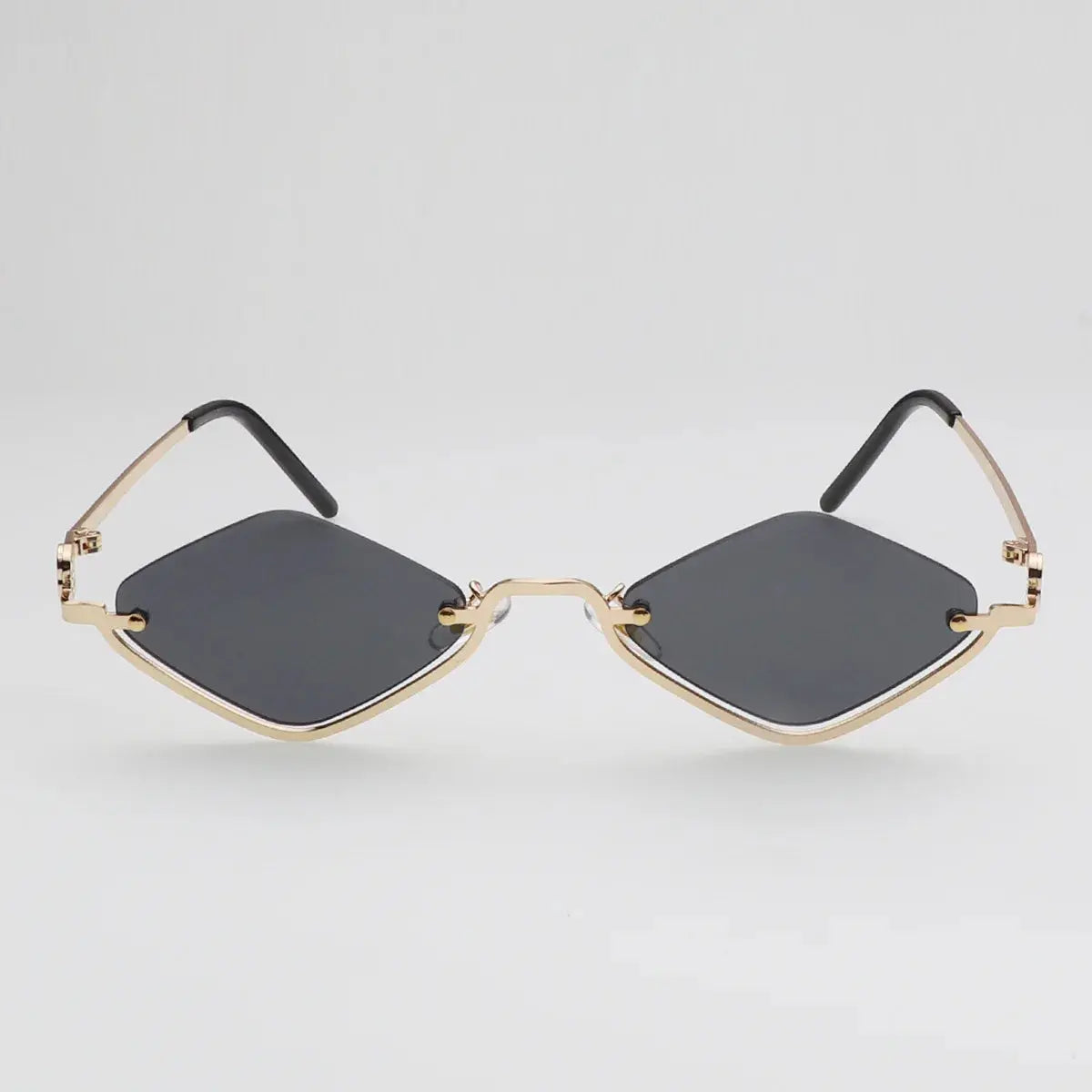 Fashion Small Polygonal Sunglasses Women Luxury Brand Metal Half Frame Sun Glasses Ladies Hipster sexy Cat Eye Shades Vintage - Suncollections
