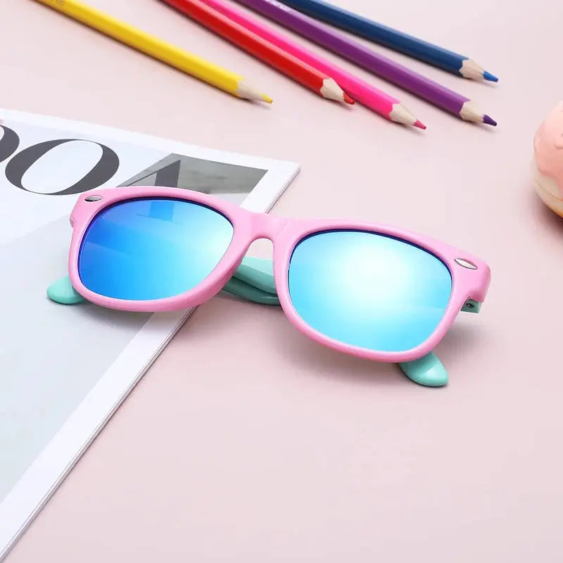 New Polarized Kids Sunglasses TR90 Silicone Boys Girls Sun Glasses Children Baby Outdoors Goggle Shades Eyewear UV400 Age 3-12 - Suncollections