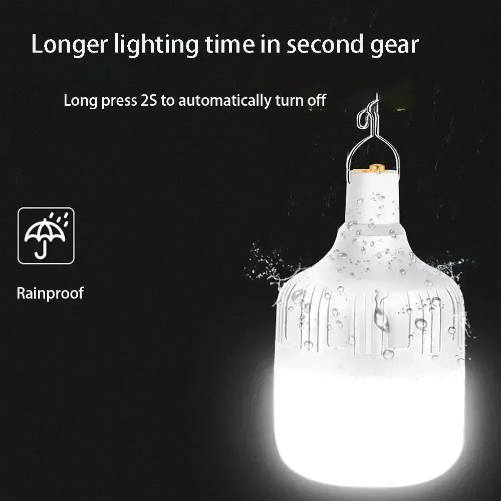 100-500W Rechargeable Portable LED Emergency Lights Outdoor Portable Lanterns Hanging Camping Energy Saving Bulb for Garden Tent - Suncollections