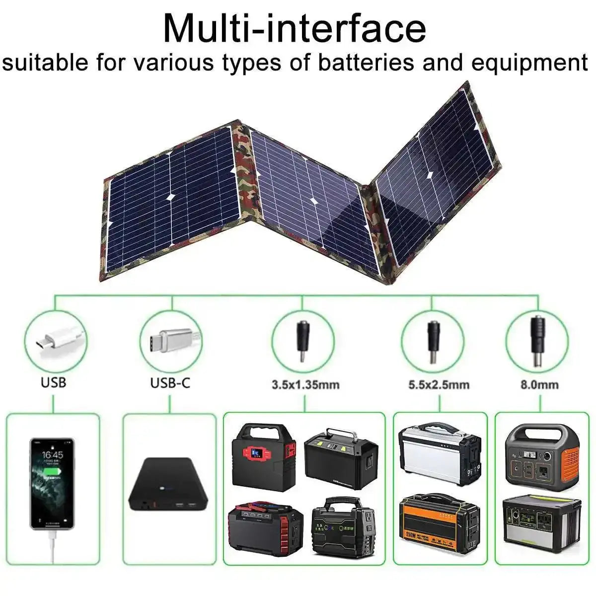 100- 800W Foldable Solar Panel Kit Complete Solar Power Station MPPT Portable Generator Charger 18V for Car Boat Caravan Camping - Suncollections