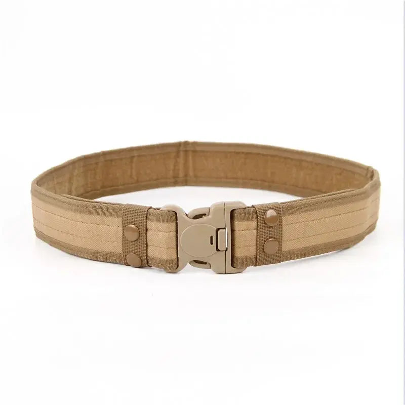 1pcs Army Style Combat Belt Quick Release Tactical Belt Fashionable Easy and Comfortable Men's Canvas Belt Outdoor Waist Trainer - Suncollections