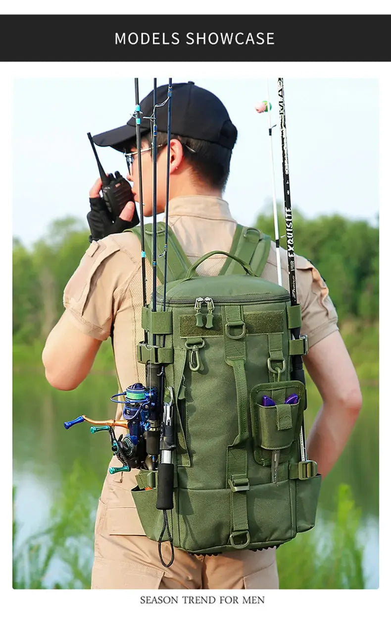 Fishing Backpack Tackle Bag with Rod Holders - Suncollections