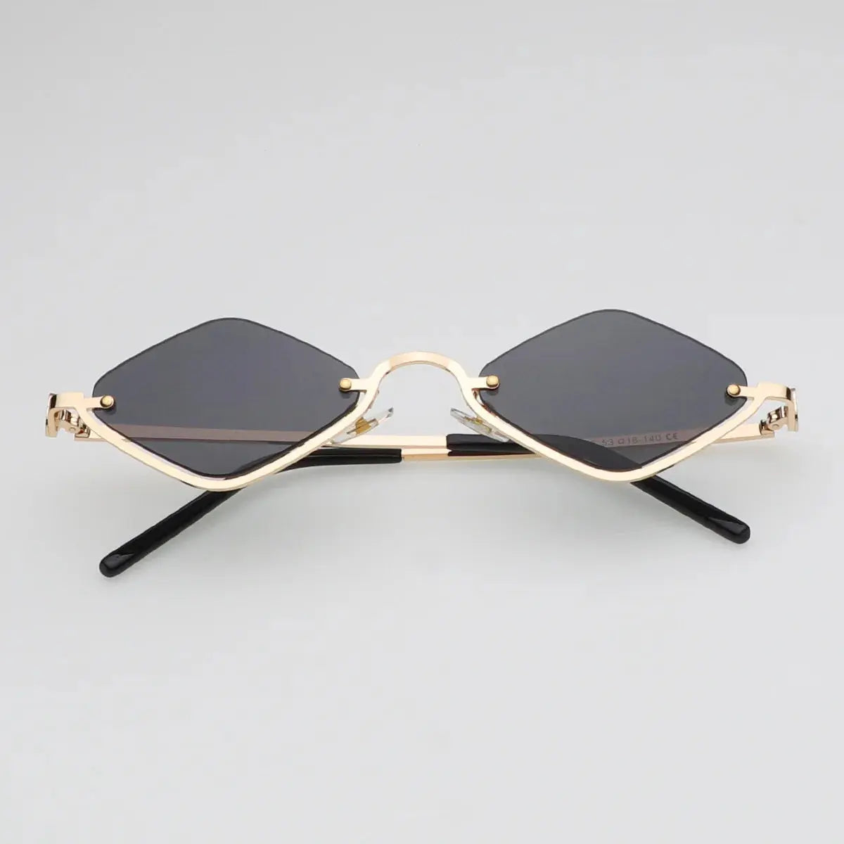 Fashion Small Polygonal Sunglasses Women Luxury Brand Metal Half Frame Sun Glasses Ladies Hipster sexy Cat Eye Shades Vintage - Suncollections