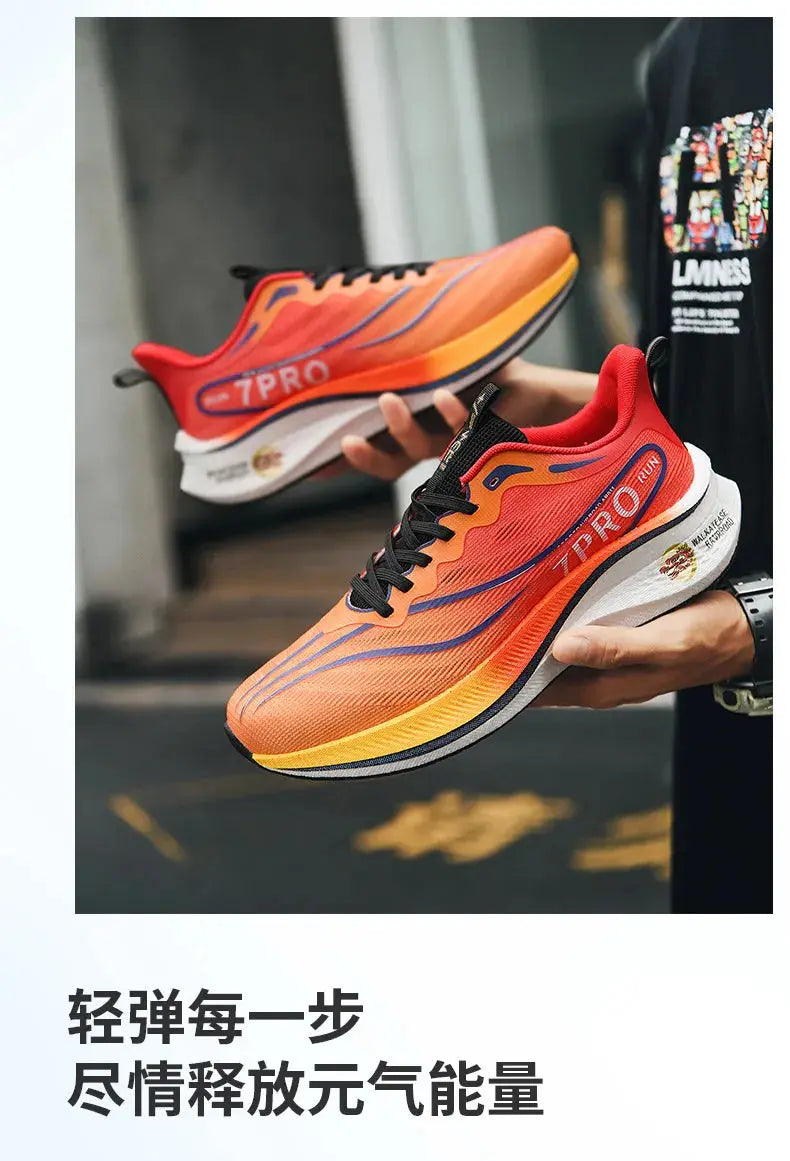 NEW Marathon Carbon plate Men Sports Running Shoes Breathable Lightweight Women's Comfortable Athletic Nonskid Sneakers Suncollections