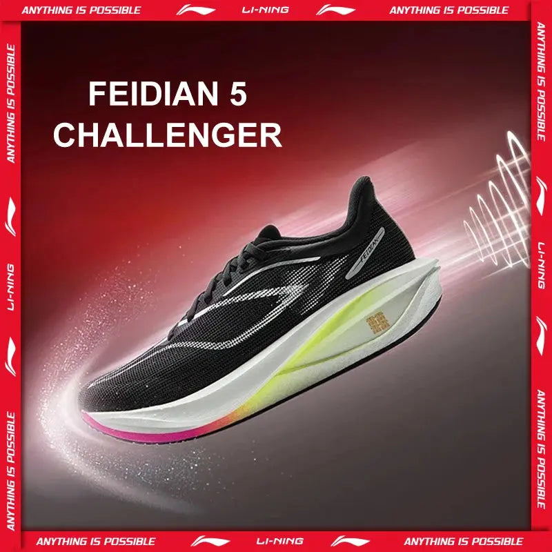 Li-Ning Women FEIDIAN 5 CHALLENGER Racing Running Shoes CARBON-FIBER PLATE BOOM Cushion Sport Shoes Breathable Sneakers ARMV002 Suncollections
