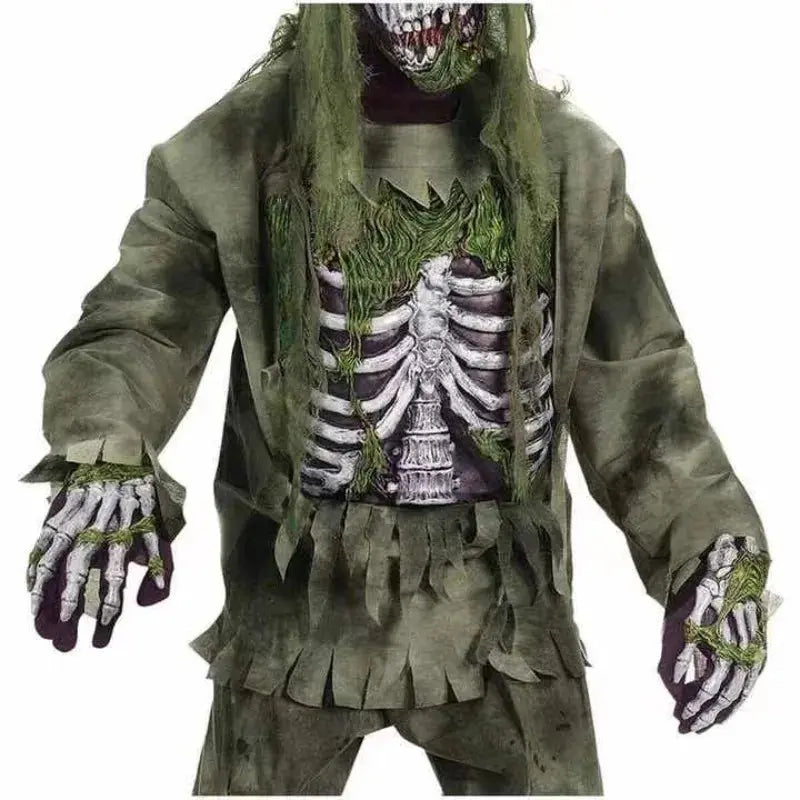 Creations Zombie Costume for Kids Adult Scary Skeleton Living Dead Zombie Costume Monsters Costume for Halloween Spooktacular Suncollections