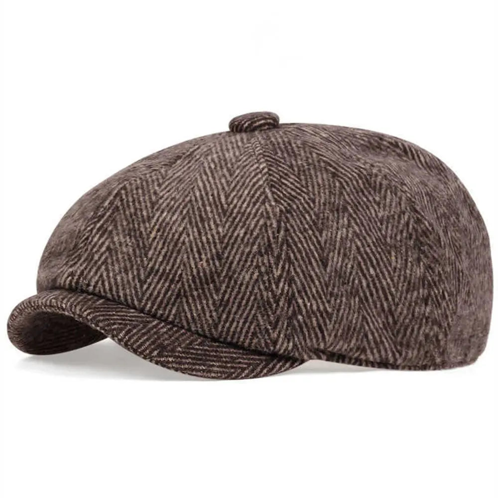 High Quality Wool Octagon Men's Peaky Blinders English Berets Retro Artsy Newsboy Hats Fashion Painter Caps - Suncollections