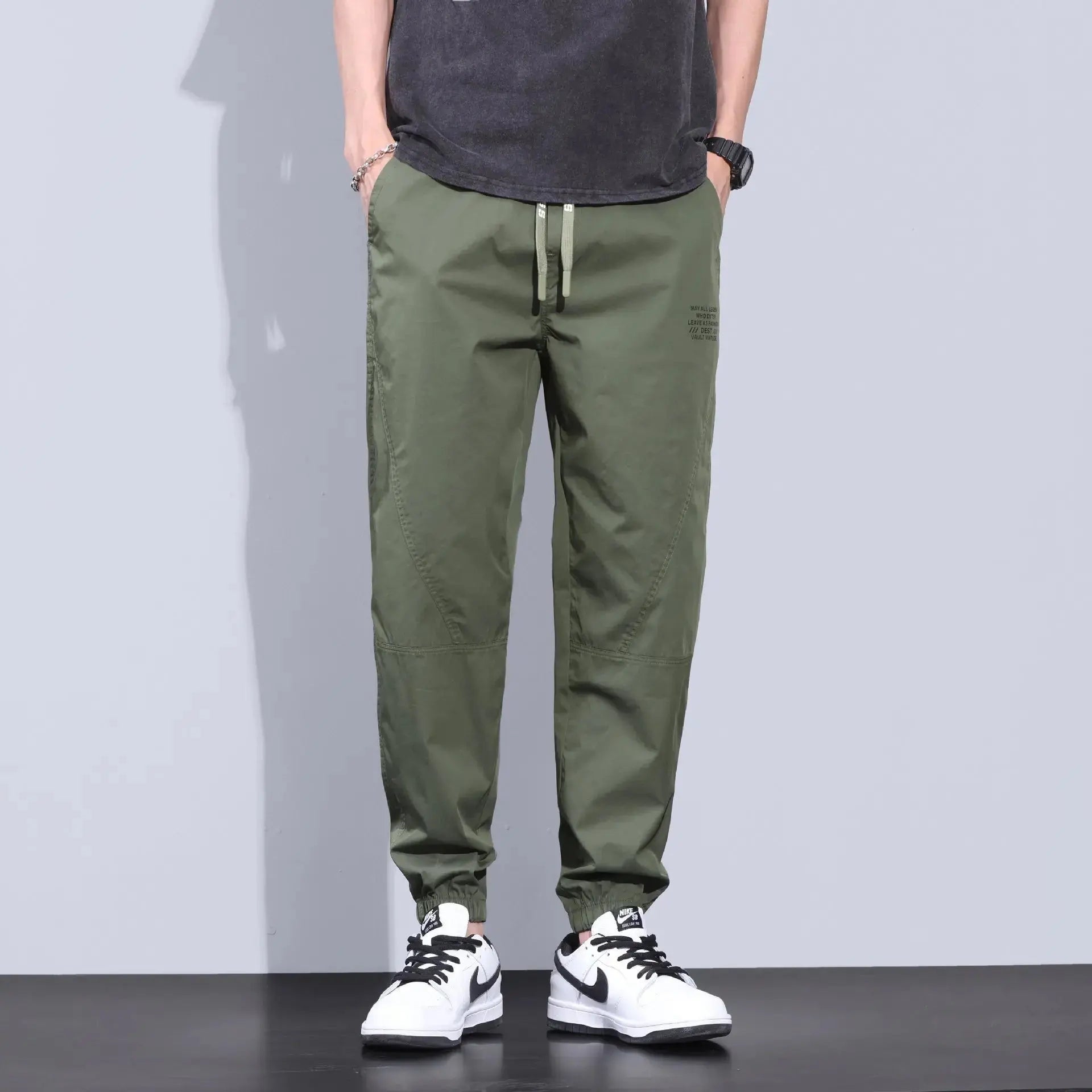 Spring Summer New Style Elastic Waist Casual Pants for Men Suncollections