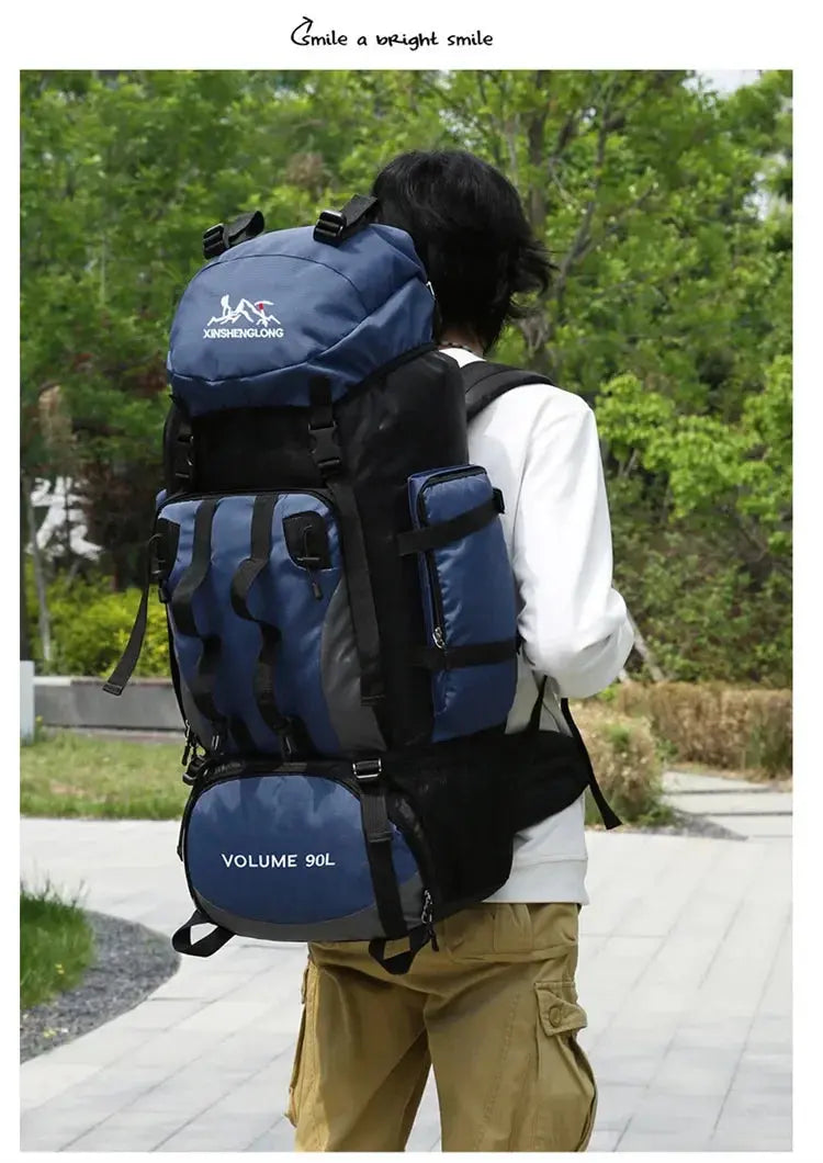 90L Waterproof Hiking Camping Backpack Trekking Bag Rucksack Large Capacity Travel Outdoor Sports Bags Camping Equipments - Suncollections