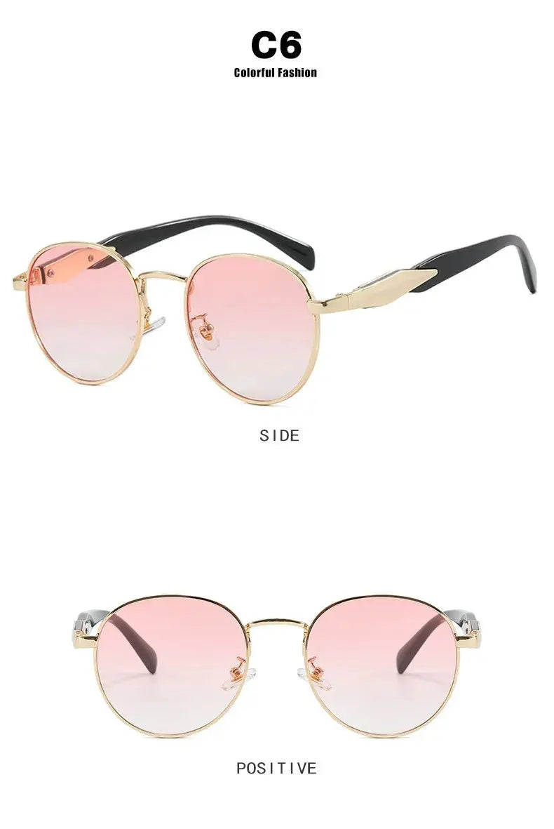 Vintage Round Metal Sunglasses Women New Fashion Retro UV400 - Suncollections
