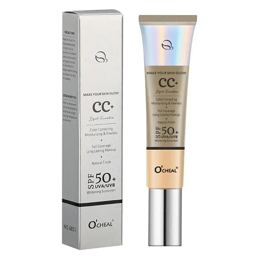CC Cream With SPF 50 Color Correcting Cream SPF 50 Sunscreen Full Coverage Foundation Lightweight Foundation Moisturizing - Suncollections